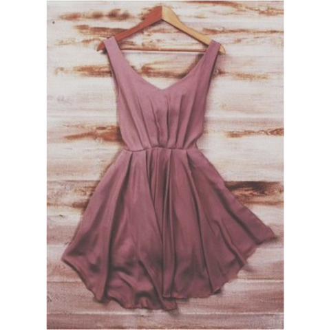 Solid Color Hanging Neck Dress