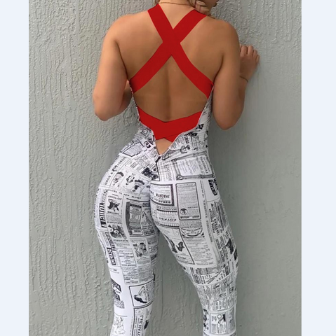 Diamond-Studded Jumpsuit