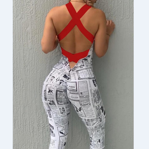 Elegant Fashion Strapless High Waist Slim Jumpsuit