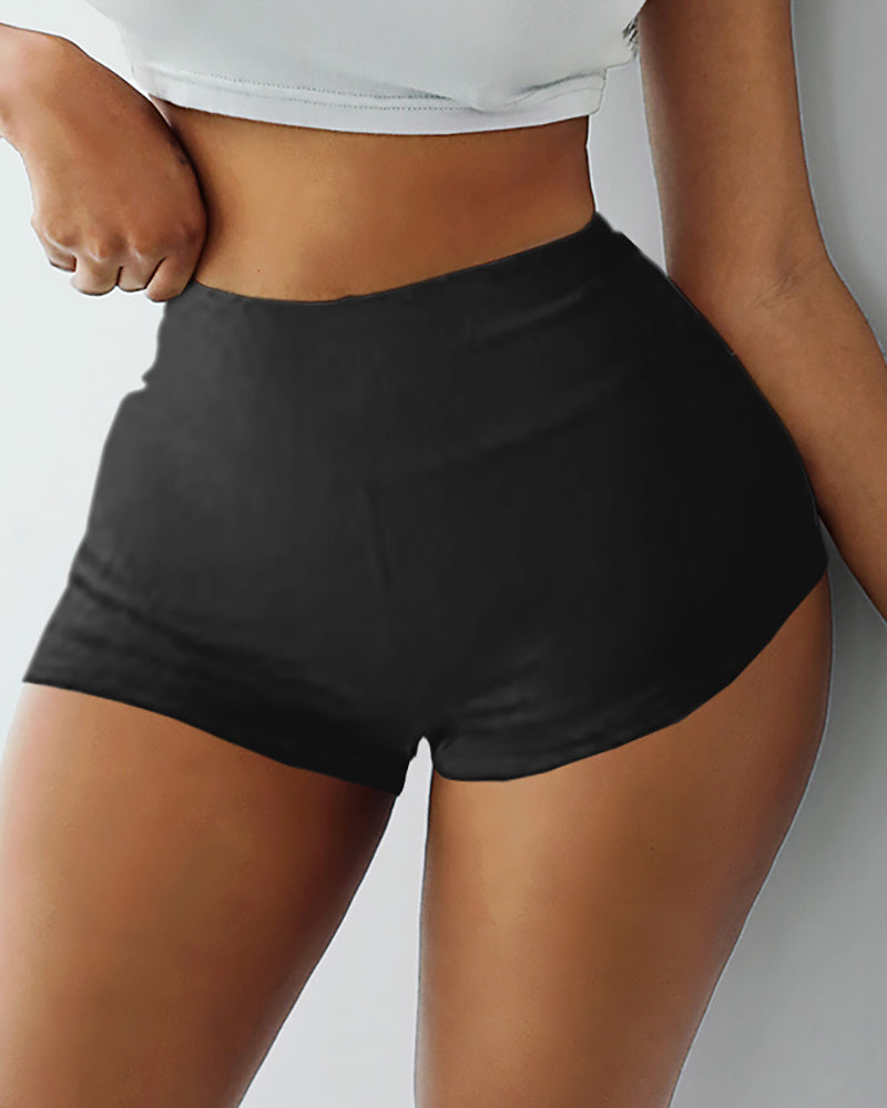 Ruched High Waist Yoga Shorts Leggings