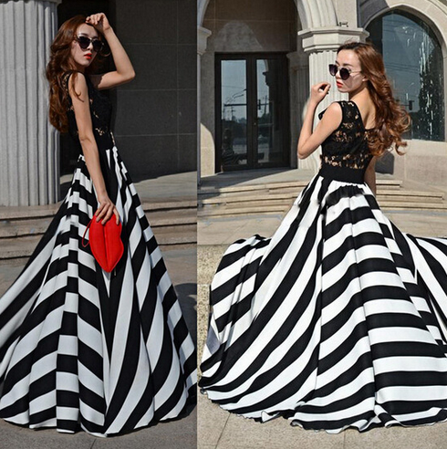 WOMEN SUMMER LONG MAXI EVENING COCKTAIL PARTY BEACH LACE CHIFFON DRESS