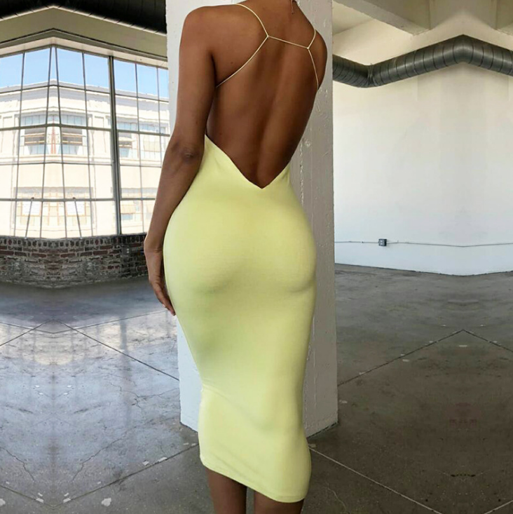 Sexy Halter Sling Bag Hip Dress