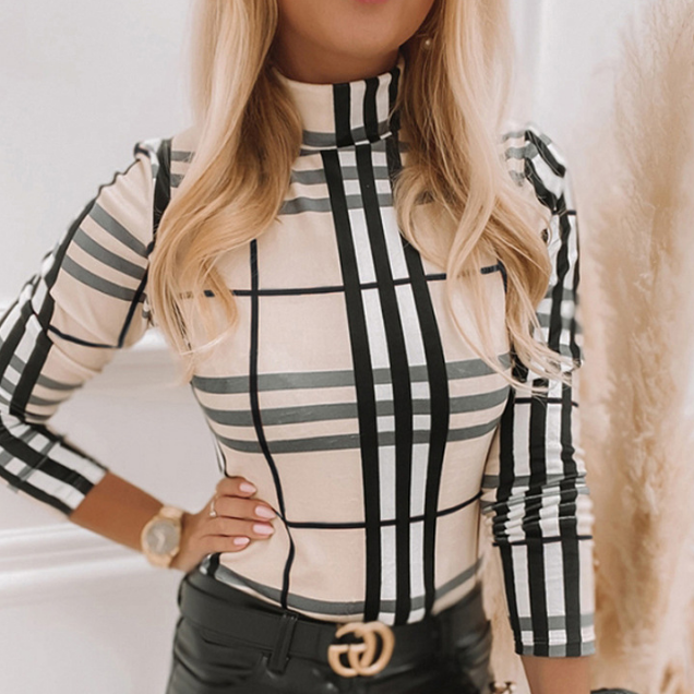 Casual Fashion Women's Long Sleeve Print Top