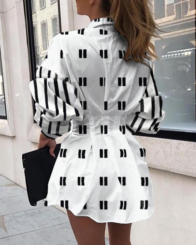 Fashion Printed Long Sleeve Dress
