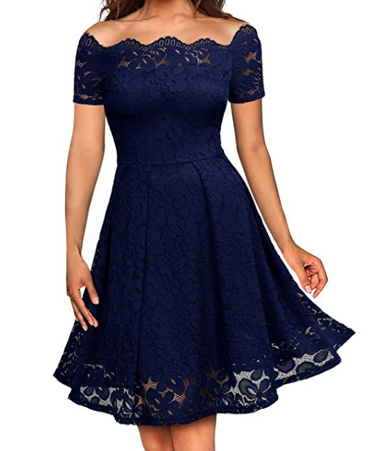 Women's Lace Off-the-shoulder Dress