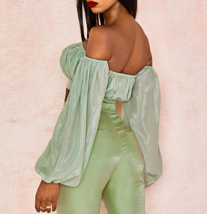 One Shoulder Wrapped Chest T-Shirt