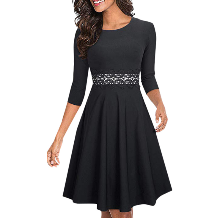 Design Round Neck Women'S Lace Dress