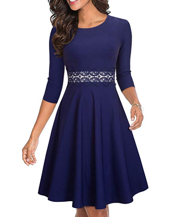 Design Round Neck Women'S Lace Dress