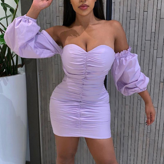 Off Shoulder Sexy High Waist Dress