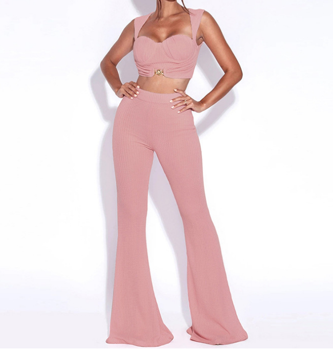 Women Sexy Slim Vest High Waist Buttocks Two-Piece Set