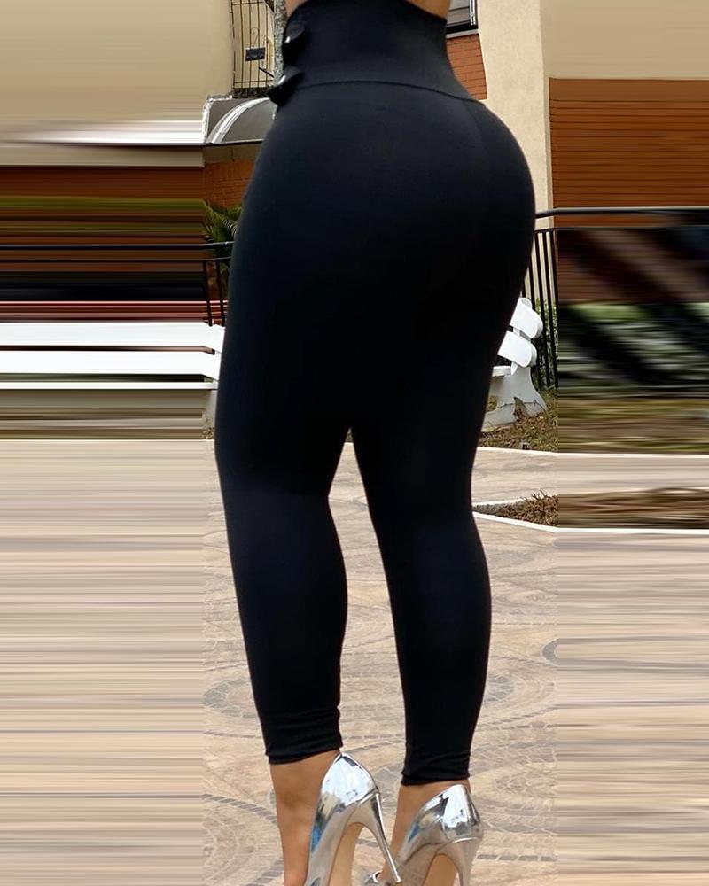 Women'S Black High Waist Pants