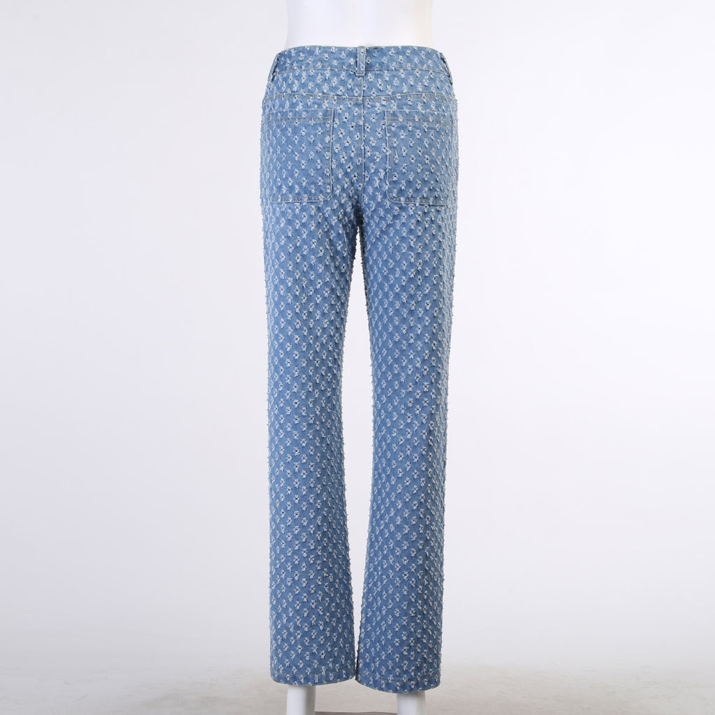 Slim Slimming Casual Pattern Jeans