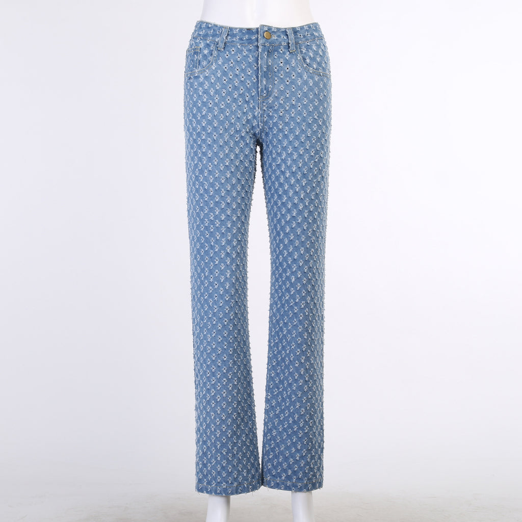 Slim Slimming Casual Pattern Jeans