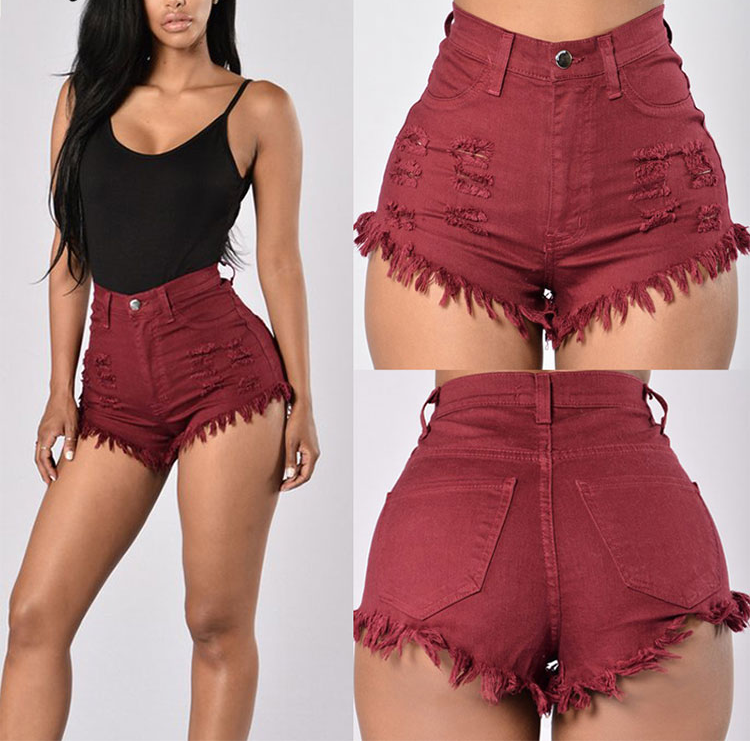 Fashion High Waist Denim Shorts