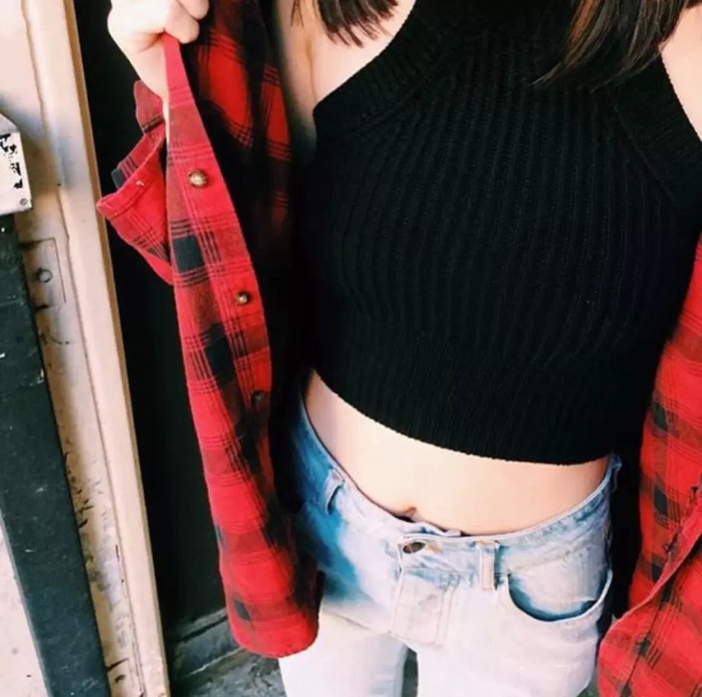 Round Neck High Waist Sleeveless Knitted Vest