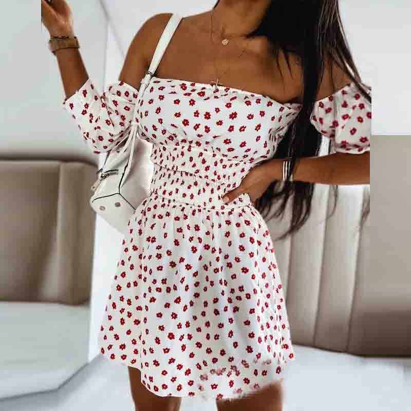 Casual Printed Short Sleeve Dress