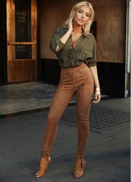 Sexy long-sleeved chiffon shirt