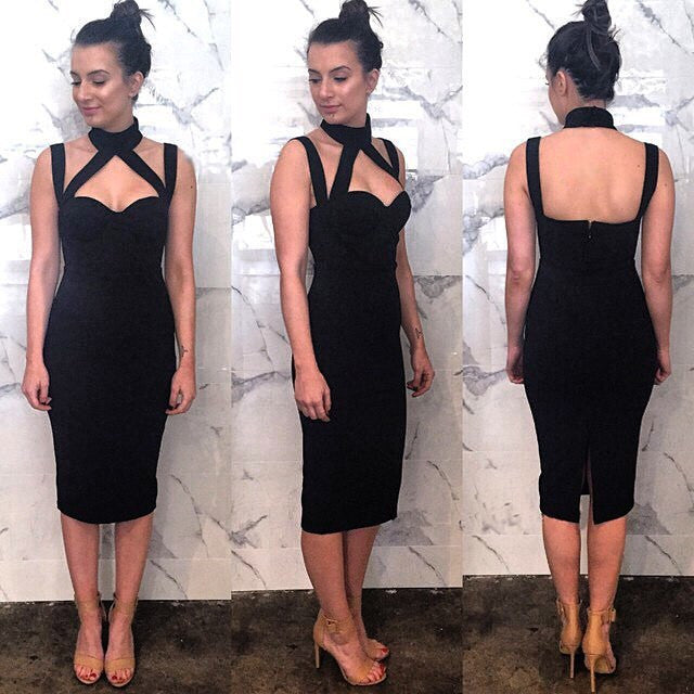 Sexy package hip Sleeveless dress