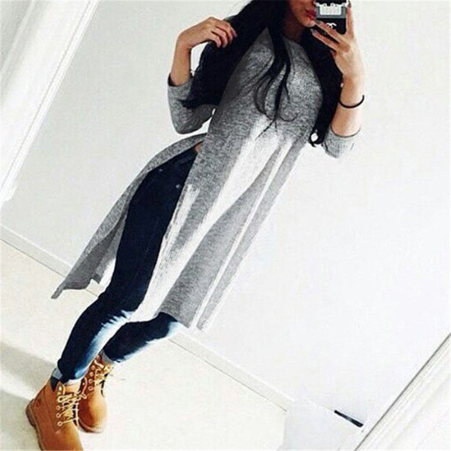 ROUND NECK LONG-SLEEVED DRESS