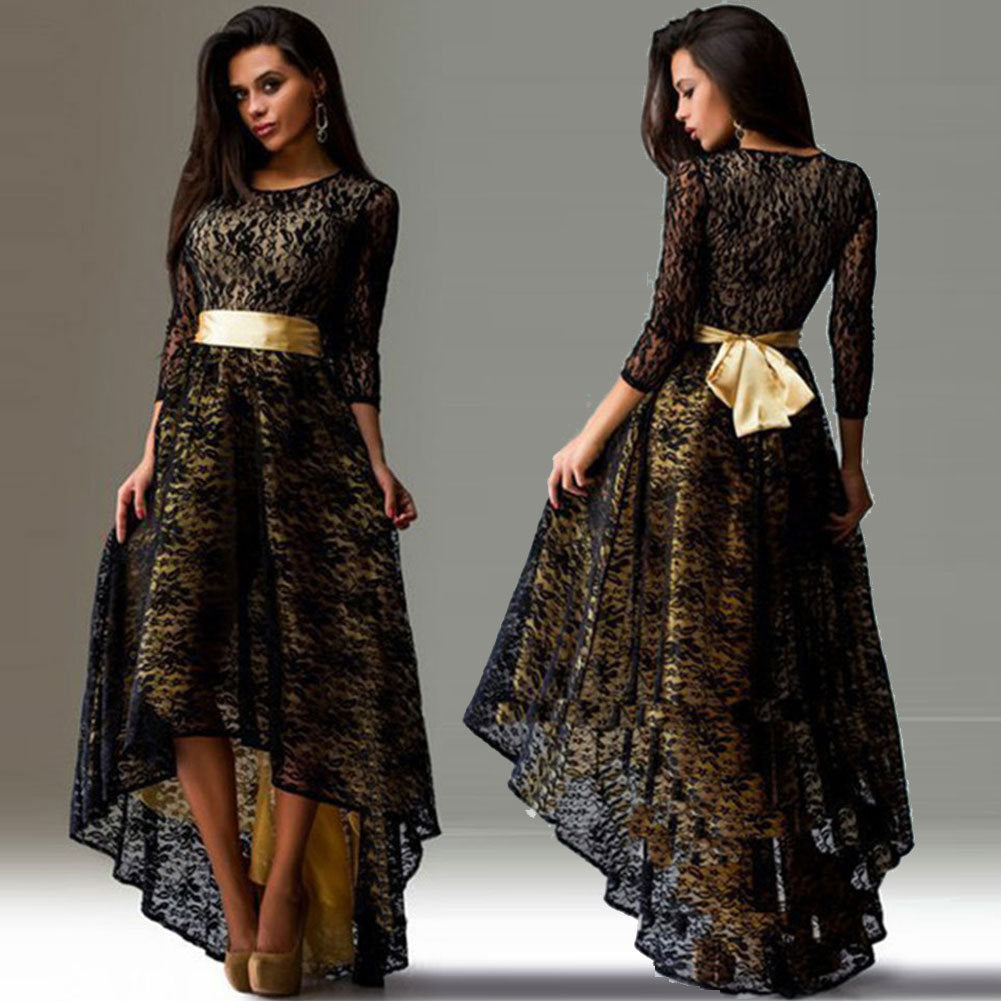 Sexy Round Neck Lace Dress