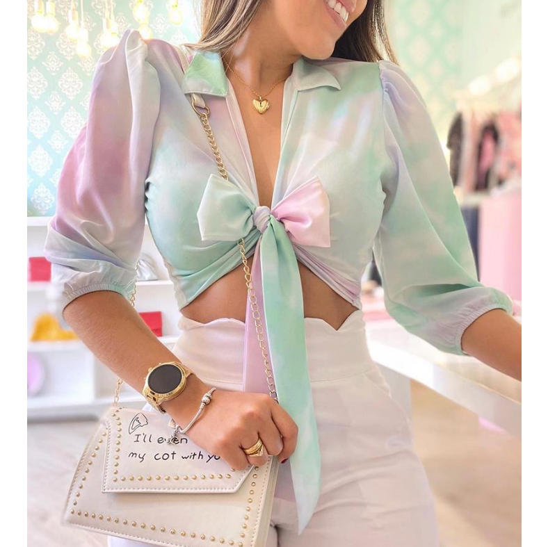 Women's Long Sleeve Cardigan Shirt Top