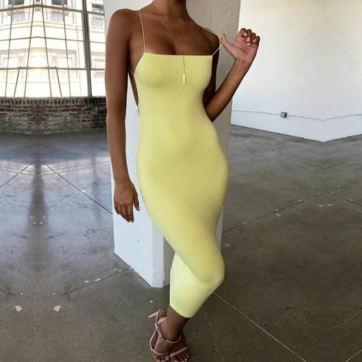 Sexy Halter Sling Bag Hip Dress