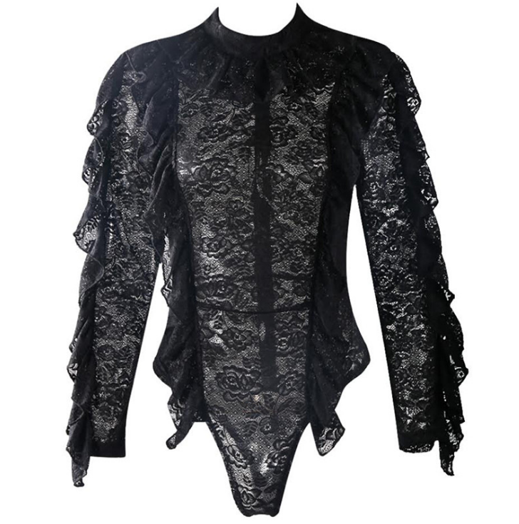 Fashion Lace Long Sleeve Shirt