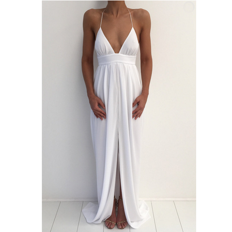 Fashion Sexy Solid Color Sling Sleeveless Dress