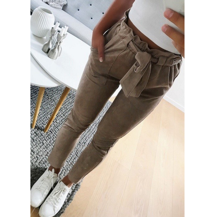 Fashion Slim High Waist Striped Pants