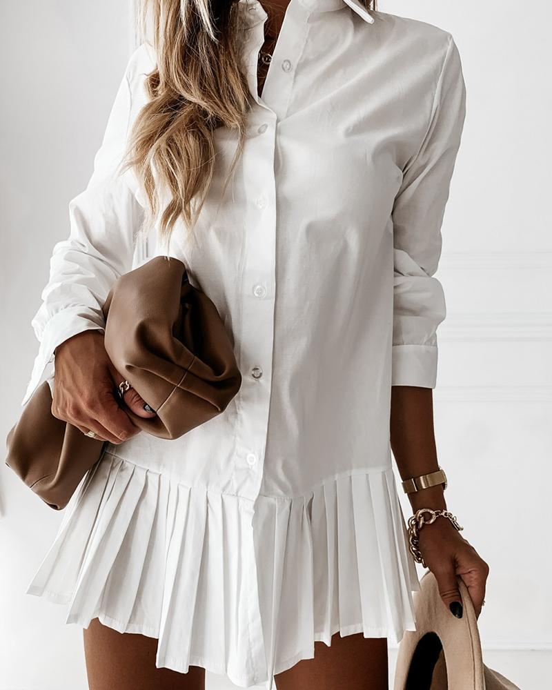 Long-Sleeved Solid Color Women'S Cardigan Dress