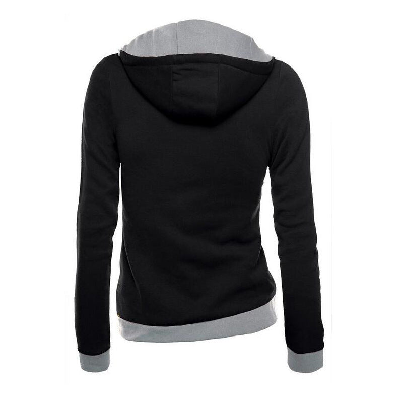 Long sleeved color hooded sweater