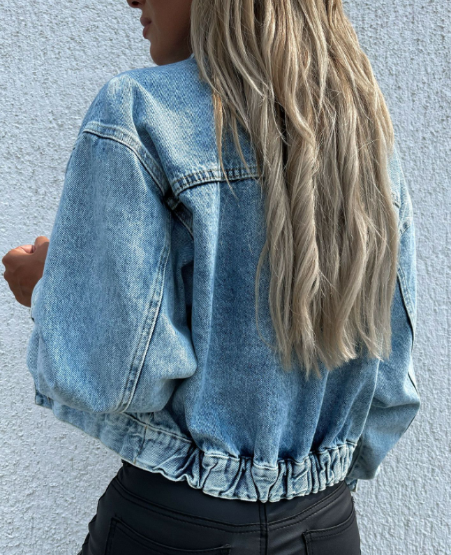 Casual Pocket Button Denim Jacket