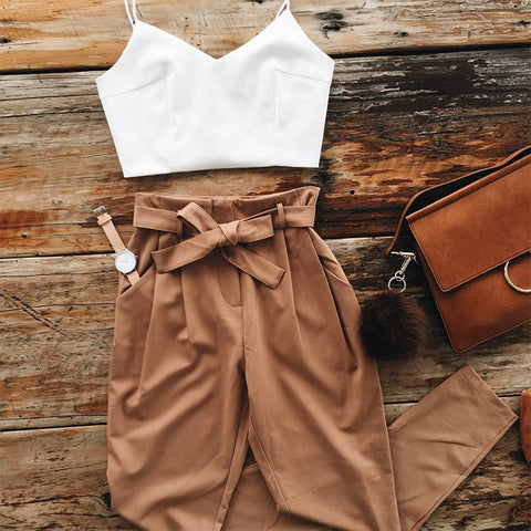 SEXY SLEEVELESS TWO-PIECE PACKAGE HIP DRESS