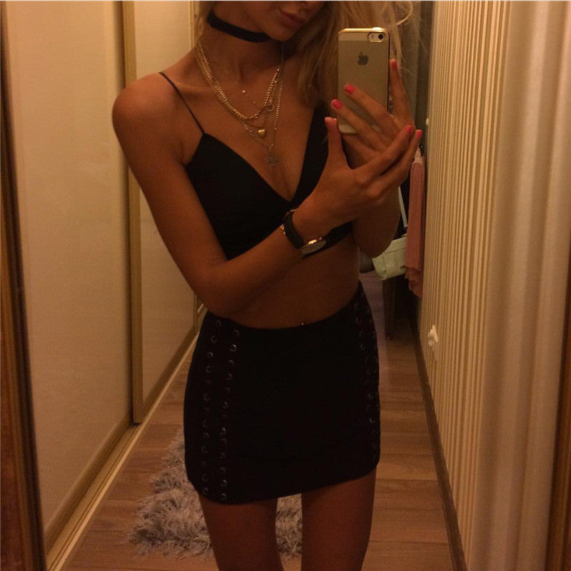 Solid Color Sexy Vest Shirt