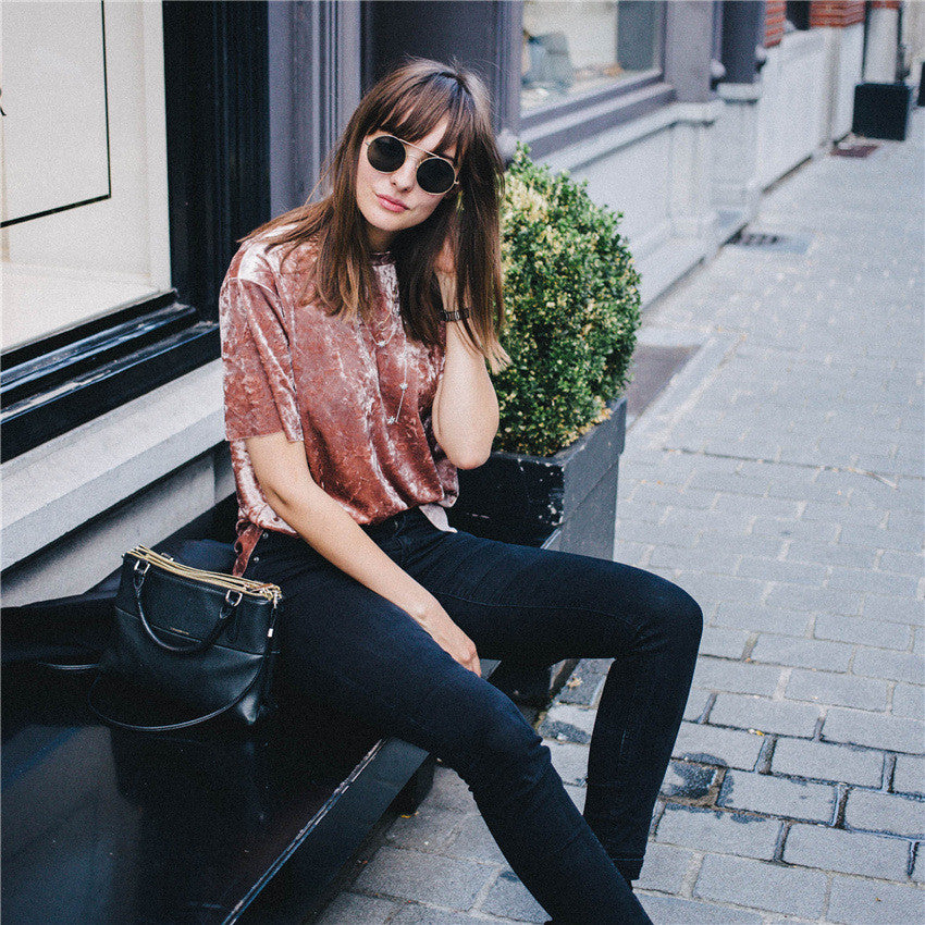 Fashion Pink Short-Sleeved T-Shirt