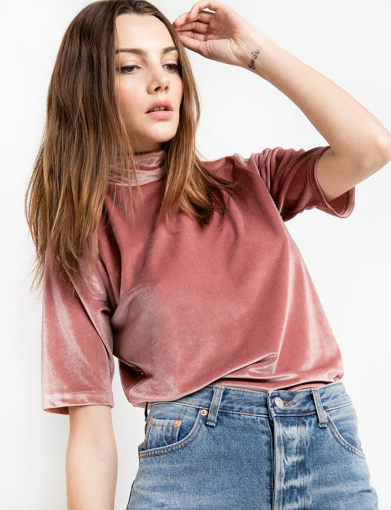 Solid Color Round Neck Short-Sleeved T-Shirt