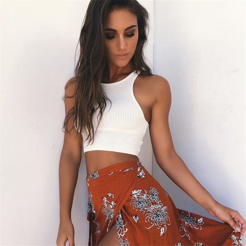 Round Neck Sleeveless Vest Shirt