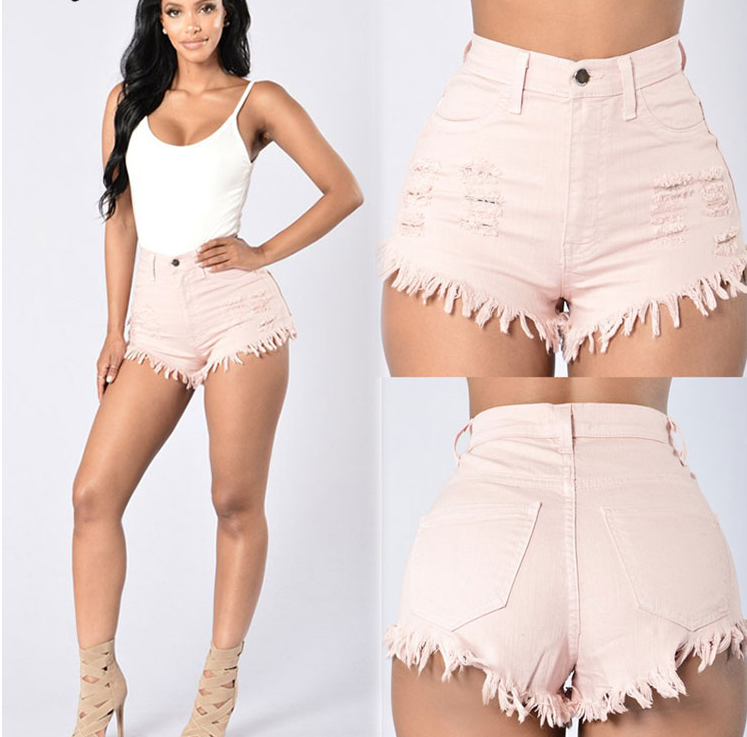 Fashion High Waist Denim Shorts