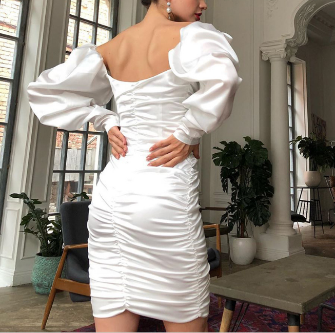 Design One Shoulder Sexy High Waist Dress