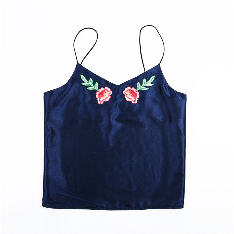 Fashion Embroidered Vest Shirt
