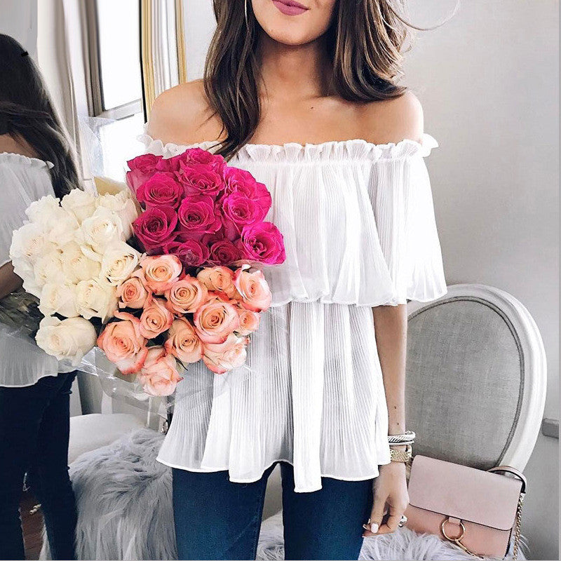 Solid Color Chiffon Shirt