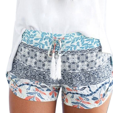 Women'S Printed Button Denim Shorts