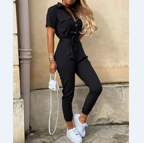 Diamond-Studded Jumpsuit