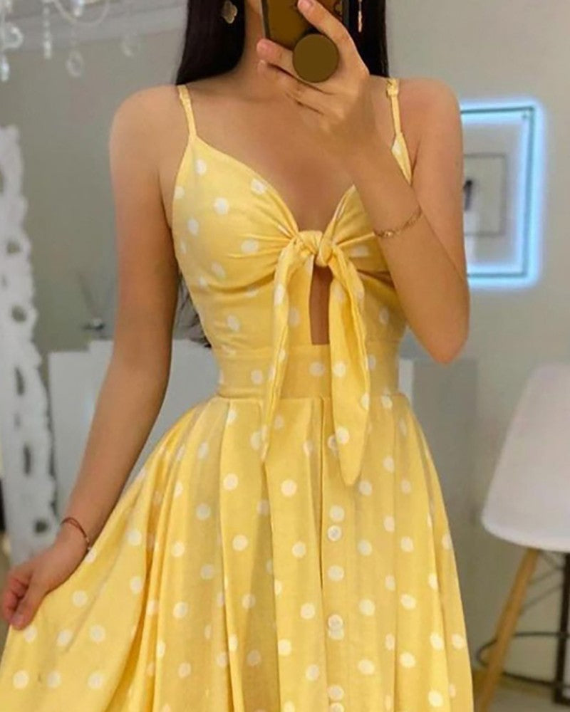 Sexy Sling High Waist Sleeveless Dress