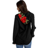 Women'S Embroidery Hooded Long-Sleeved Sweater