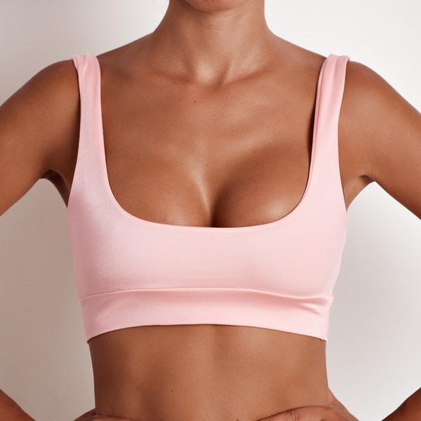 Sexy Pure color small vest short bikini top white bra