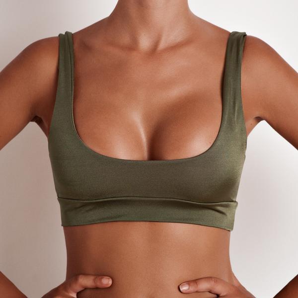 Sexy Pure color small vest short bikini top white bra