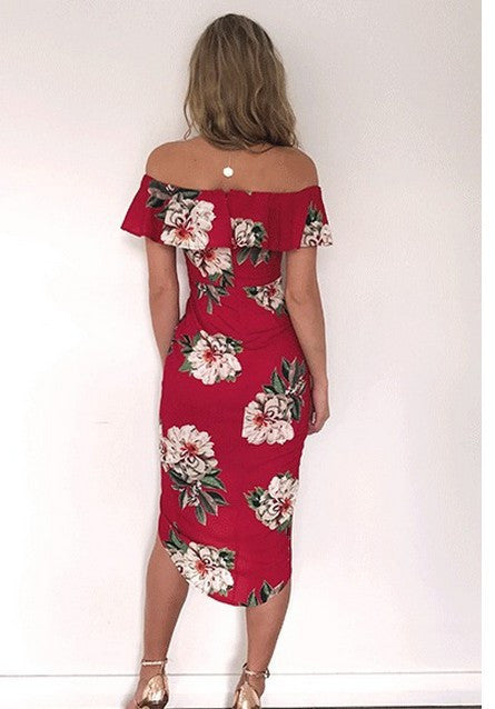 Sexy Strapless Printing Dress