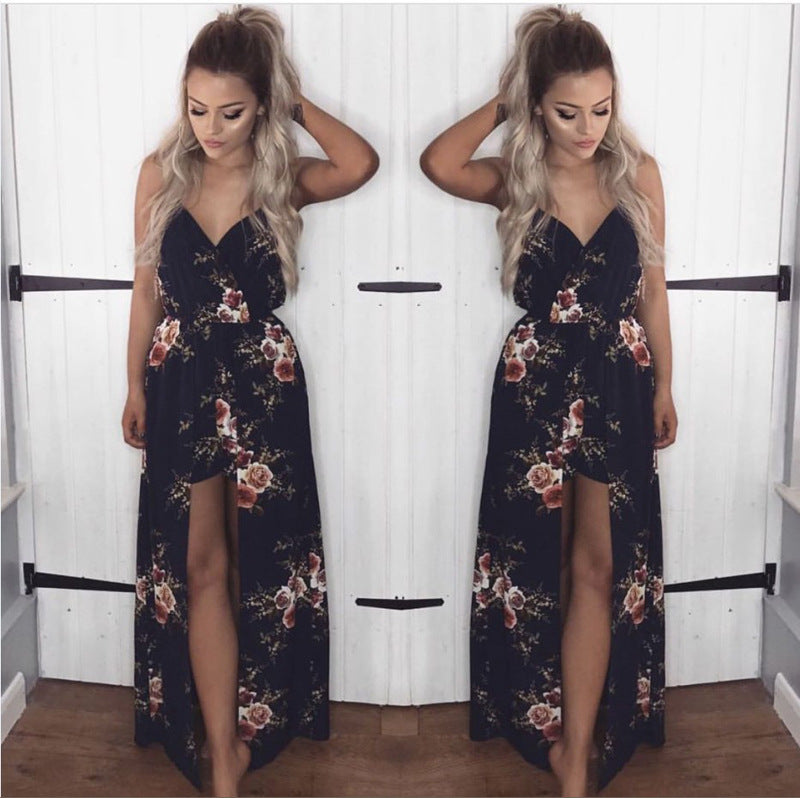 Fashion Sexy Printing Rompers Dress