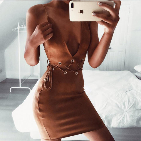 Backless Sexy High Waist Sling Dress